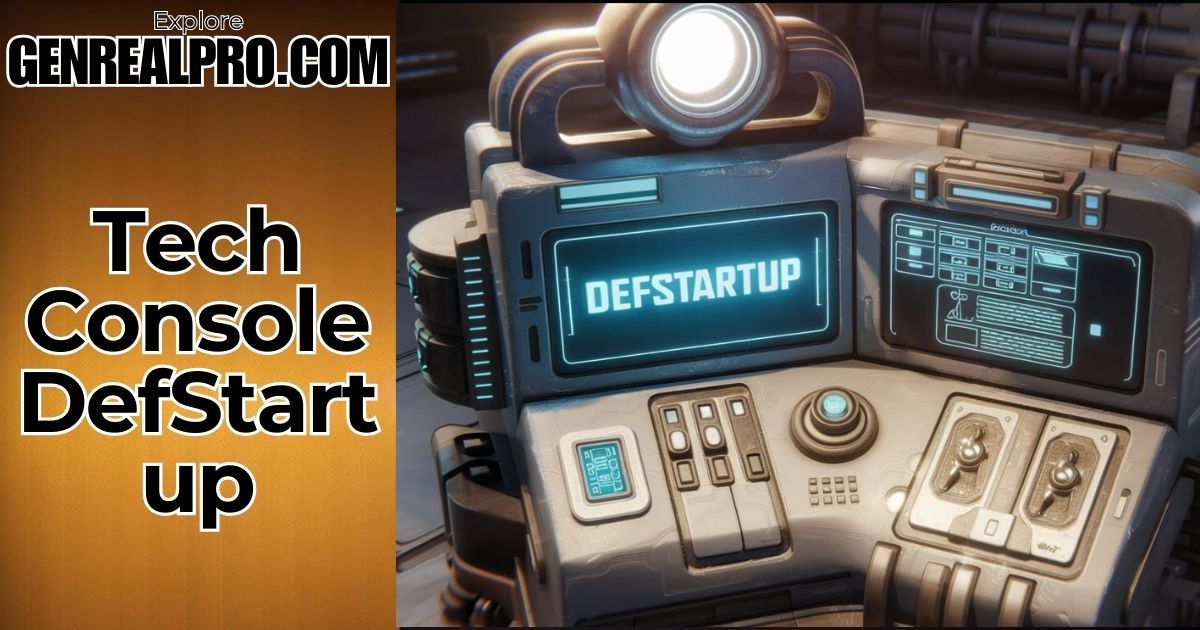 Tech Console DefStartup Empowering Gaming Innovation In Detailed